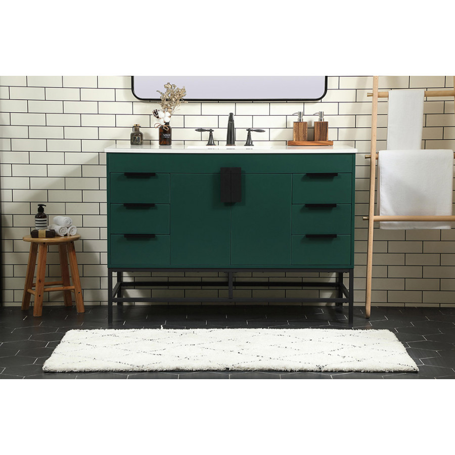 Elegant Bathroom Vanity - Green (VF488W48MGN)