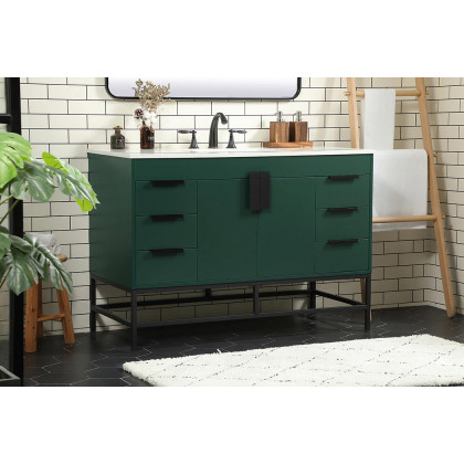 Elegant Bathroom Vanity - Green (VF488W48MGN)