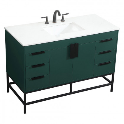 Elegant Bathroom Vanity - Green (VF488W48MGN)