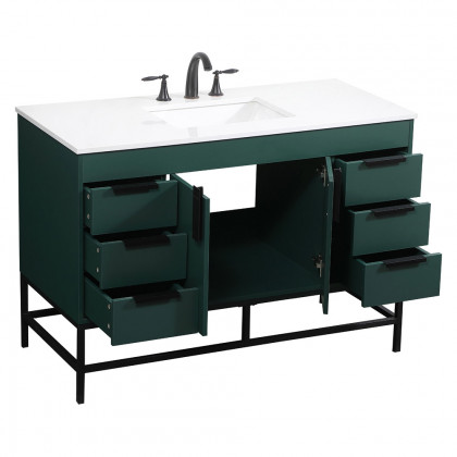Elegant Bathroom Vanity - Green (VF488W48MGN)