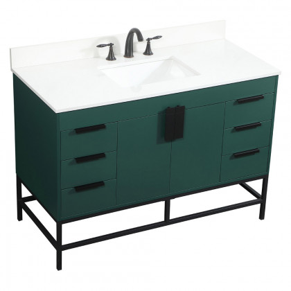 Elegant Bathroom Vanity - Green (VF488W48MGN-BS)