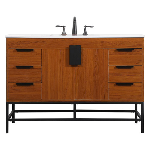 Elegant Bathroom Vanity - Teak (VF488W48MTK)