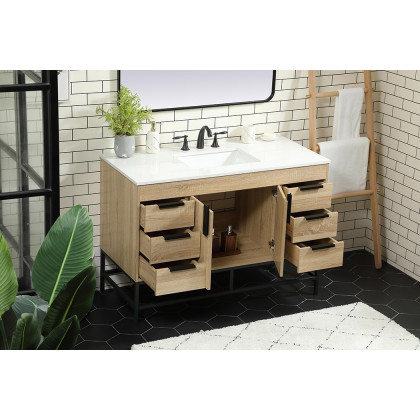 Elegant Bathroom Vanity - Mango Wood (VF488W48MW)