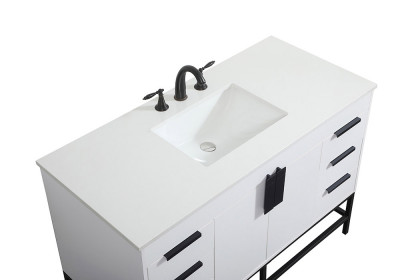 Elegant™ VF488W48MWH Bathroom Vanity - White