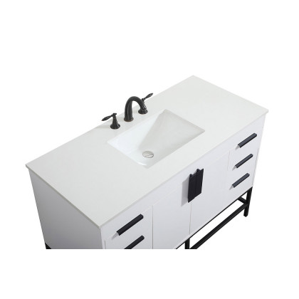 Elegant Bathroom Vanity - White (VF488W48MWH)