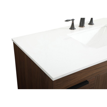 Elegant Bathroom Vanity - Walnut (VF488W48MWT)