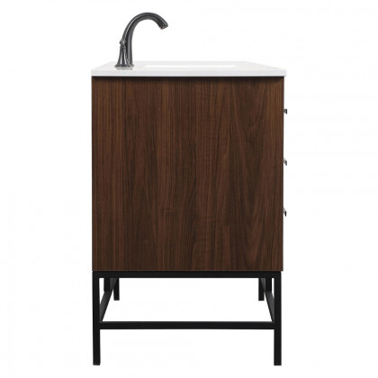 Elegant Bathroom Vanity - Walnut (VF488W48MWT)
