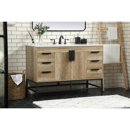 Elegant Bathroom Vanity - Natural Oak (VF488W48NT)