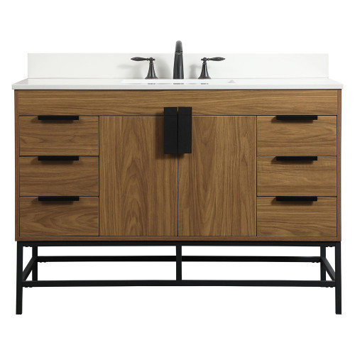 Elegant Bathroom Vanity - Walnut Brown (VF488W48WB-BS)