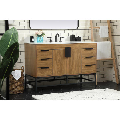 Elegant Bathroom Vanity - Walnut Brown (VF488W48WB-BS)