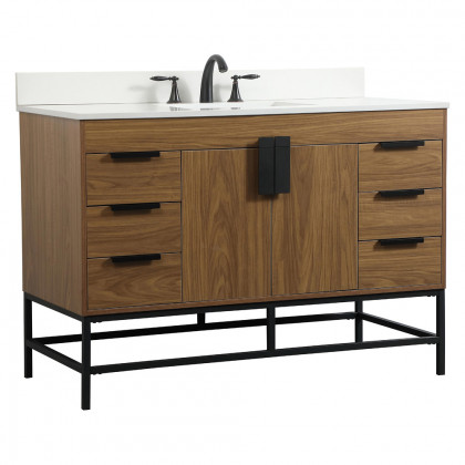 Elegant Bathroom Vanity - Walnut Brown (VF488W48WB-BS)