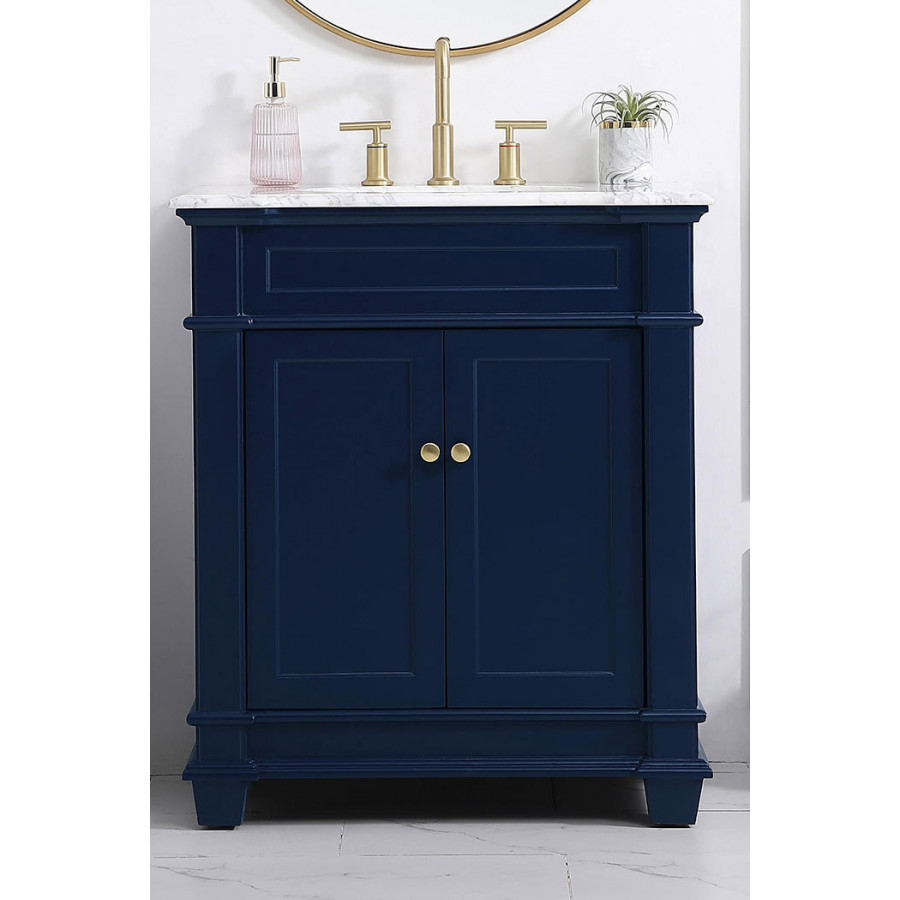 Elegant Bathroom Vanity - Blue, L 30" (VF50030BL)