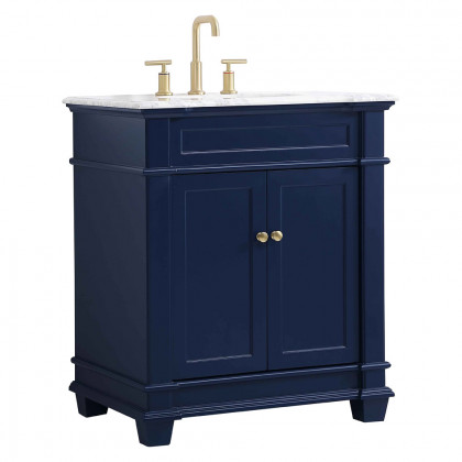 Elegant Bathroom Vanity - Blue, L 30" (VF50030BL)