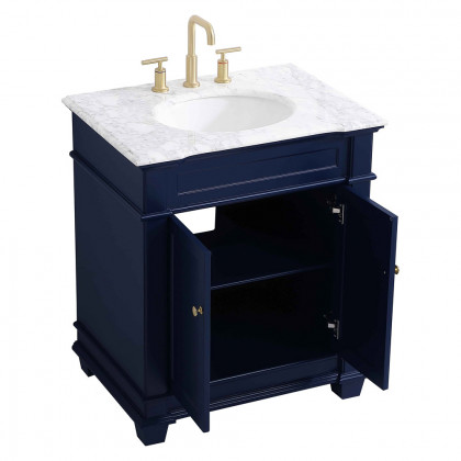 Elegant Bathroom Vanity - Blue, L 30" (VF50030BL)