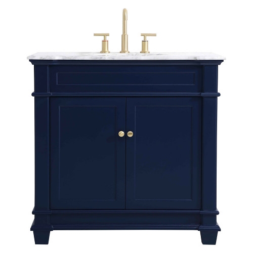 Elegant Bathroom Vanity - Blue, L 36" (VF50036BL)