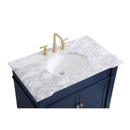 Elegant Bathroom Vanity - Blue, L 36" (VF50036BL)