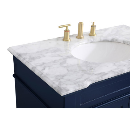 Elegant Bathroom Vanity - Blue, L 36" (VF50036BL)