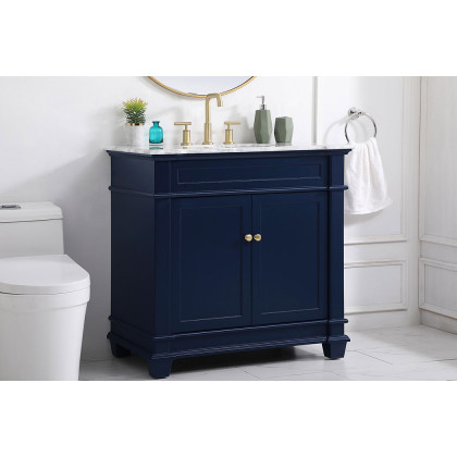 Elegant Bathroom Vanity - Blue, L 36" (VF50036BL)