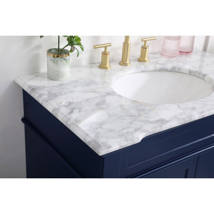 Elegant Bathroom Vanity - Blue, L 36" (VF50036BL)