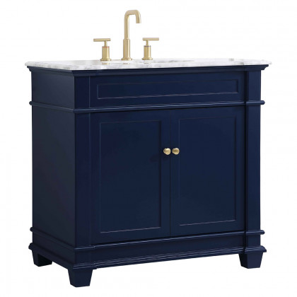 Elegant Bathroom Vanity - Blue, L 36" (VF50036BL)