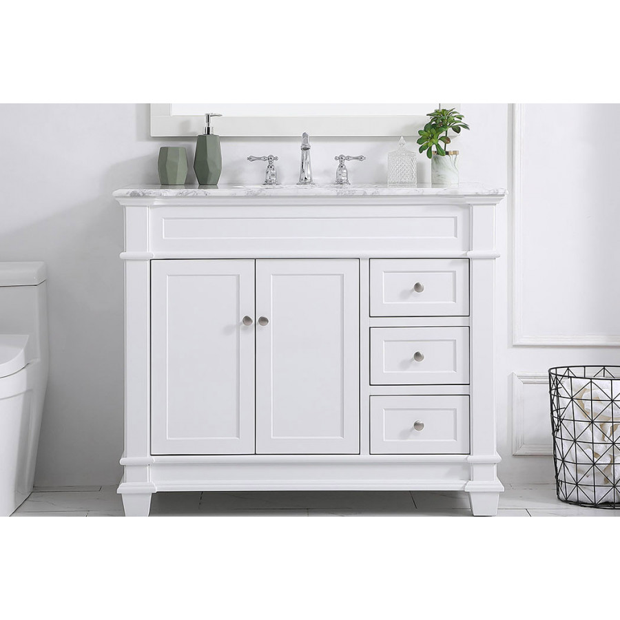 Elegant Bathroom Vanity - White (VF50042WH)