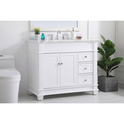Elegant Bathroom Vanity - White (VF50042WH)