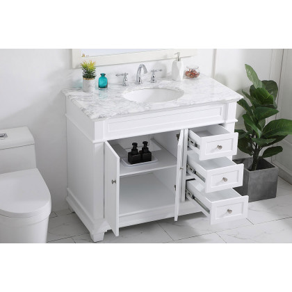 Elegant Bathroom Vanity - White (VF50042WH)