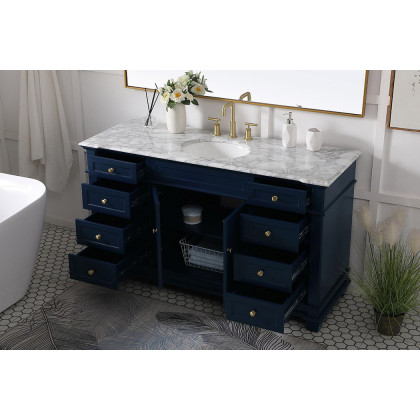 Elegant Bathroom Vanity - Blue (VF50060BL)