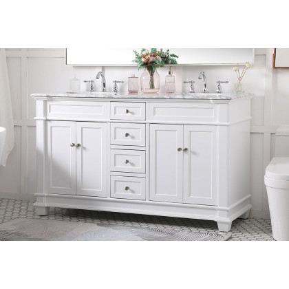 Elegant Bathroom Vanity - White (VF50060DWH)