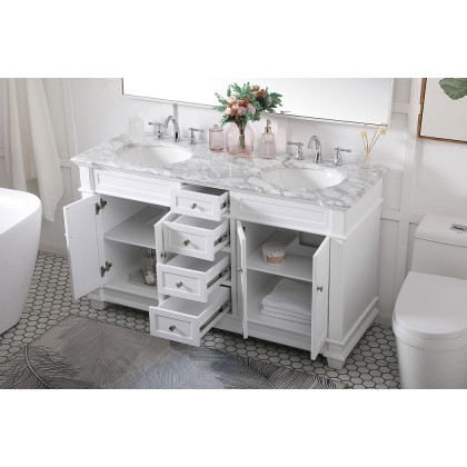 Elegant Bathroom Vanity - White (VF50060DWH)