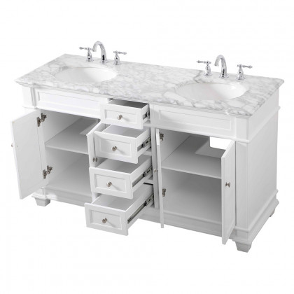 Elegant Bathroom Vanity - White (VF50060DWH)