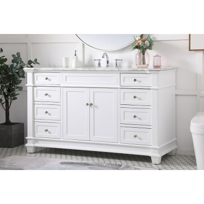 Elegant Bathroom Vanity - White (VF50060WH)