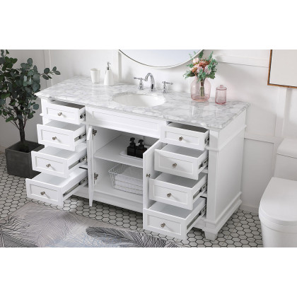 Elegant Bathroom Vanity - White (VF50060WH)