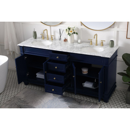 Elegant Bathroom Vanity - Blue (VF50072DBL)
