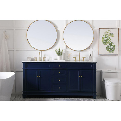 Elegant Bathroom Vanity - Blue (VF50072DBL)