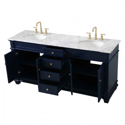 Elegant Bathroom Vanity - Blue (VF50072DBL)