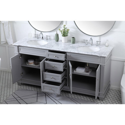 Elegant Bathroom Vanity - Gray (VF50072DGR)