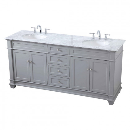 Elegant Bathroom Vanity - Gray (VF50072DGR)