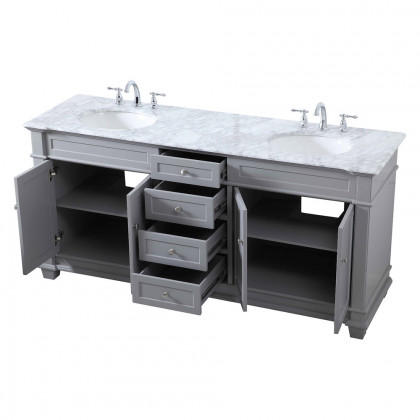 Elegant Bathroom Vanity - Gray (VF50072DGR)