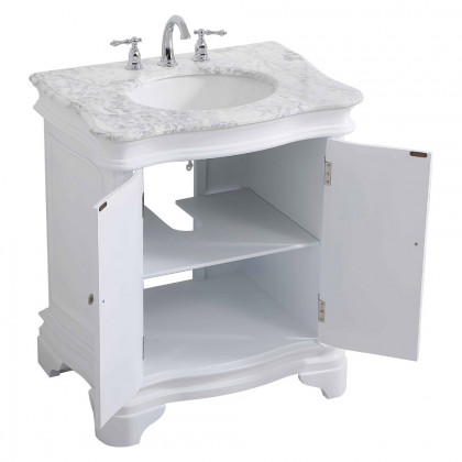 Elegant Bathroom Vanity - White, L 30" (VF52030WH)