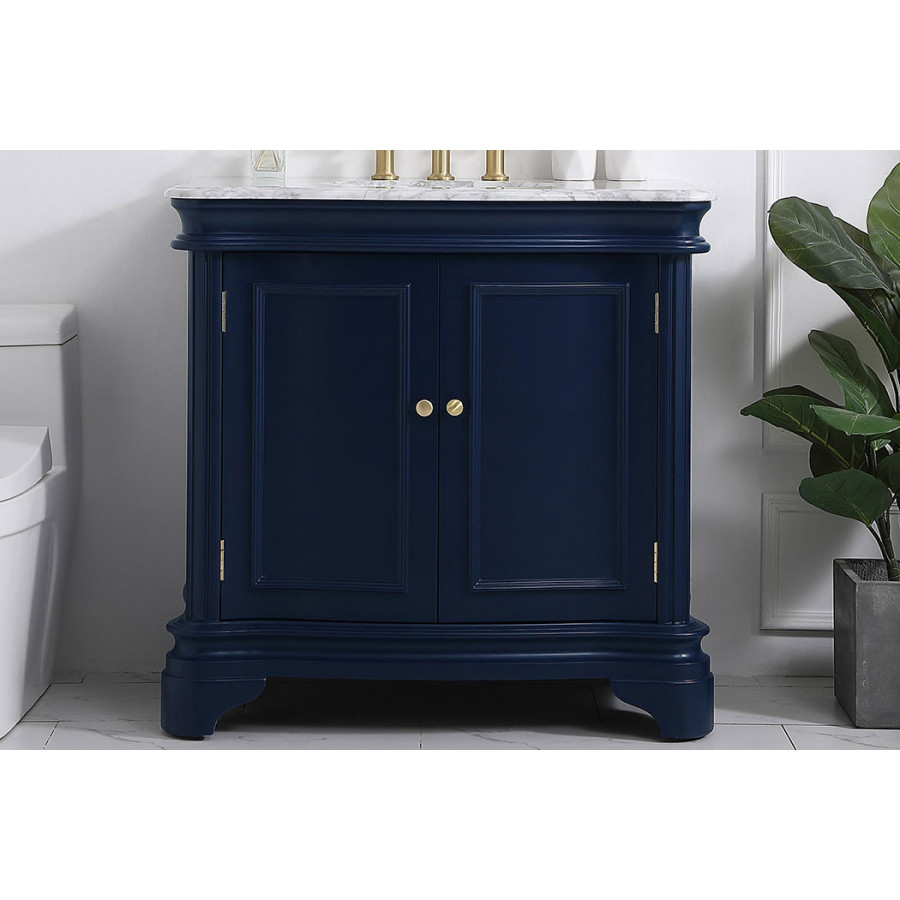 Elegant Bathroom Vanity - Blue, L 36" (VF52036BL)