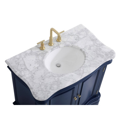 Elegant Bathroom Vanity - Blue, L 36" (VF52036BL)