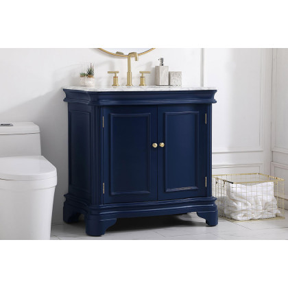 Elegant Bathroom Vanity - Blue, L 36" (VF52036BL)
