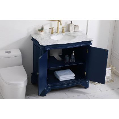 Elegant Bathroom Vanity - Blue, L 36" (VF52036BL)