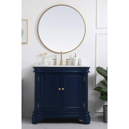Elegant Bathroom Vanity - Blue, L 36" (VF52036BL)