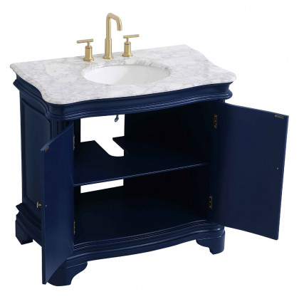 Elegant Bathroom Vanity - Blue, L 36" (VF52036BL)