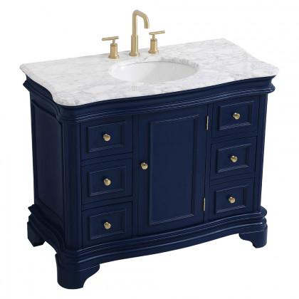 Elegant Bathroom Vanity - Blue, L 42" (VF52042BL)