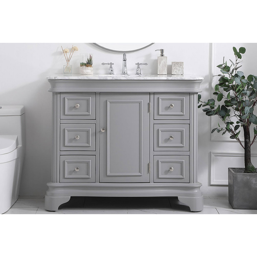 Elegant Bathroom Vanity - Gray, L 42" (VF52042GR)