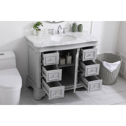 Elegant Bathroom Vanity - Gray, L 42" (VF52042GR)