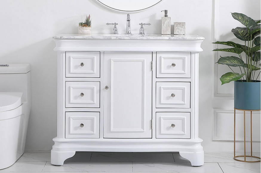 Elegant™ VF52042WH Bathroom Vanity - White, L 42"